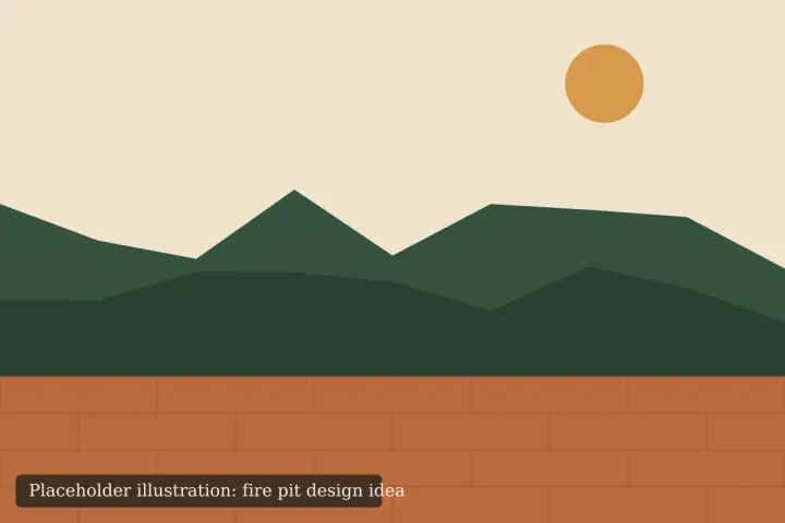 Placeholder illustration representing a fire pit design idea