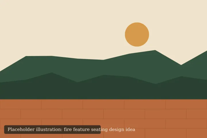 Placeholder illustration representing fire feature seating design