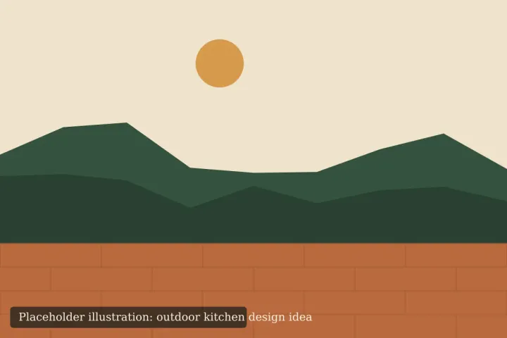 Placeholder illustration representing an outdoor kitchen design idea
