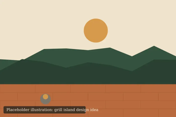 Placeholder illustration representing a grill island design idea