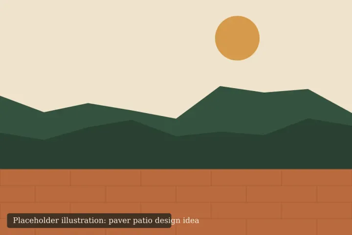 Placeholder illustration representing a paver patio design idea