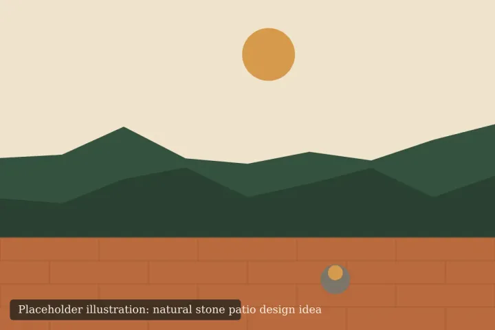 Placeholder illustration representing a natural stone patio design idea