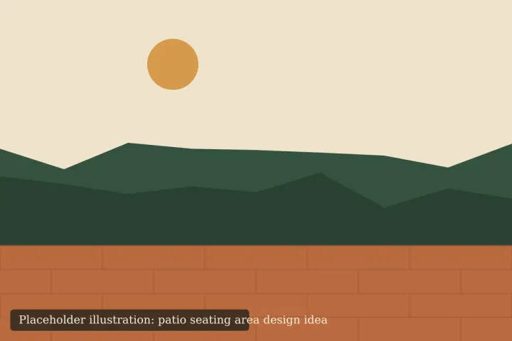 Placeholder illustration representing a patio seating area design idea