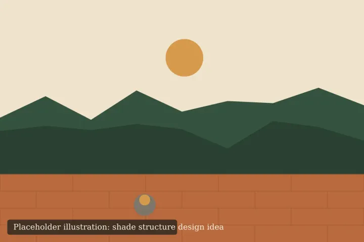 Placeholder illustration representing a shade structure design idea