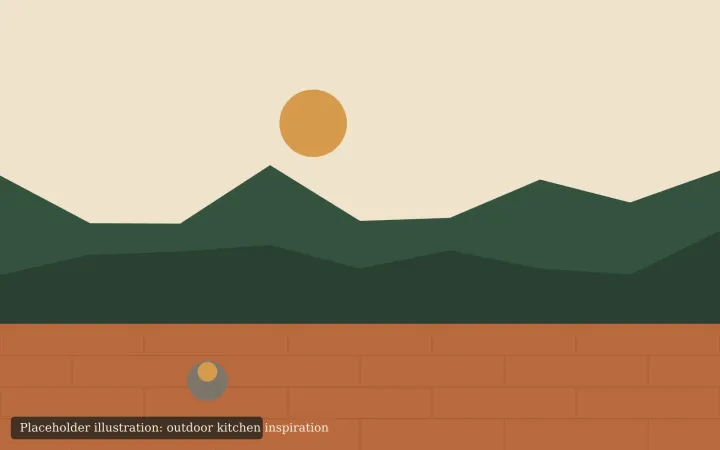 Placeholder illustration representing outdoor kitchen design inspiration in East Tennessee
