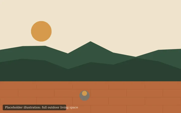 Placeholder illustration representing a complete outdoor living space